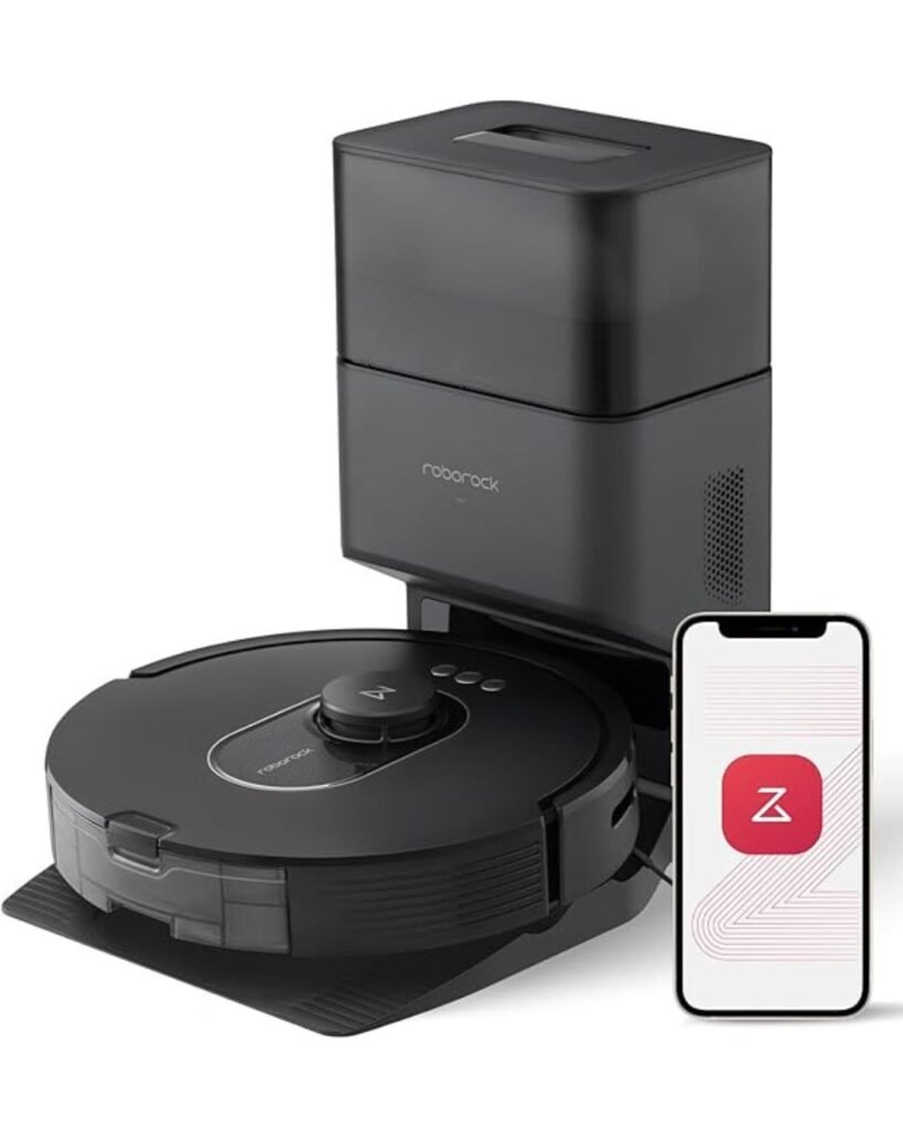 Roborock Q5 Max+ robot vacuum with auto-empty dock and smartphone app control