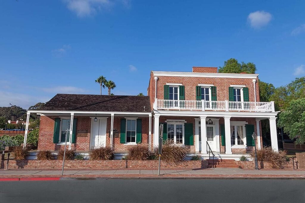 Whaley House San Diego historic brick home photographed during the day in Old Town.