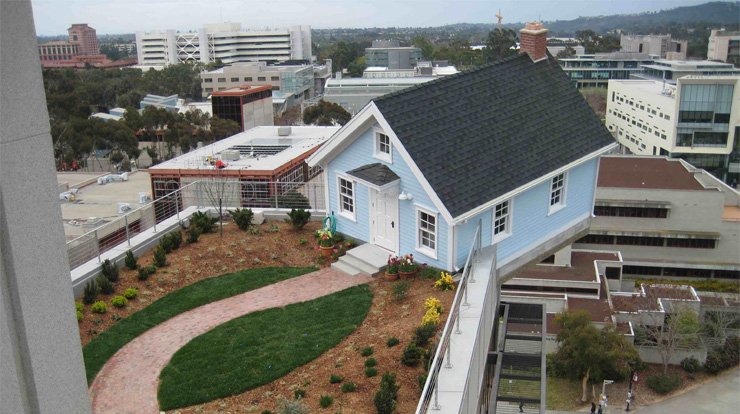Fallen Star rooftop house and garden at UCSD in San Diego