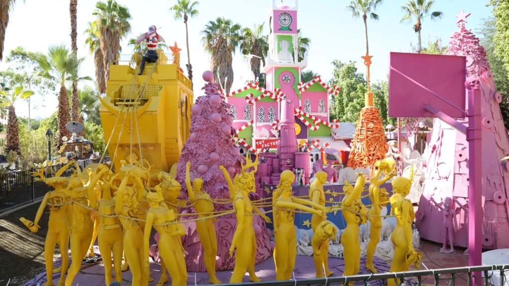 Colorful robot sculptures and art installations at Robolights in Palm Springs