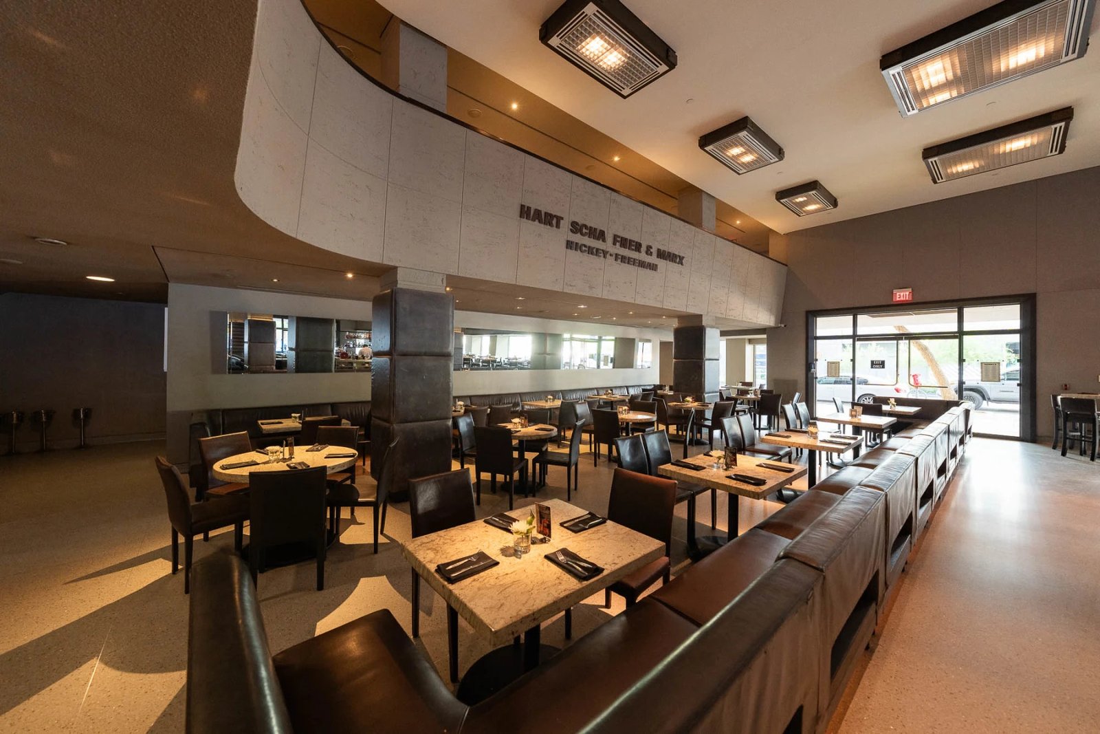 Interior of Hanny’s Phoenix Arizona restaurant with modern dining tables and stylish seating