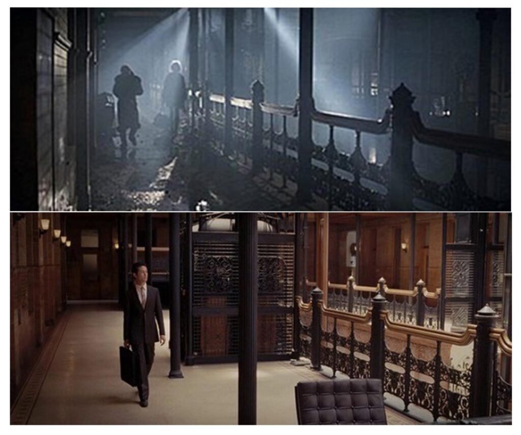 Bradbury Building interior in Downtown Los Angeles, featured in Blade Runner and Inception — a must-see LA film location.