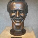 Bronze bust of Sonny Bono by sculptor Emmanuil I. Snitkovsky