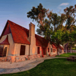 Exterior view of Zak Bagans’ Haunted Museum in Las Vegas, Nevada at sunset
